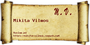 Mikita Vilmos névjegykártya