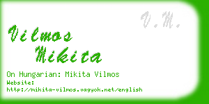 vilmos mikita business card